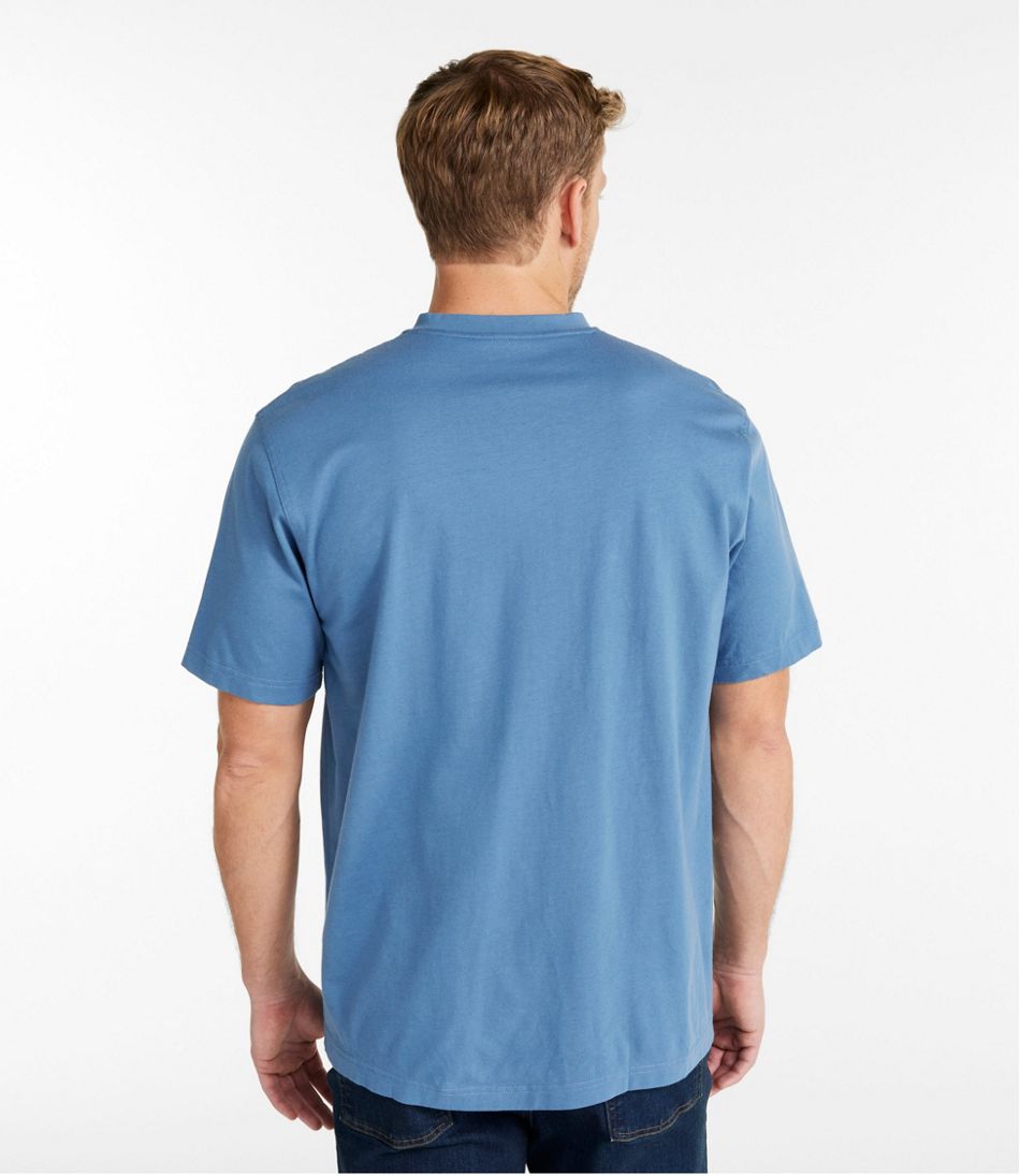 L.L.Bean Men's Carefree Unshrinkable Tee, Traditional Fit, Henley CLOTHING|SALE