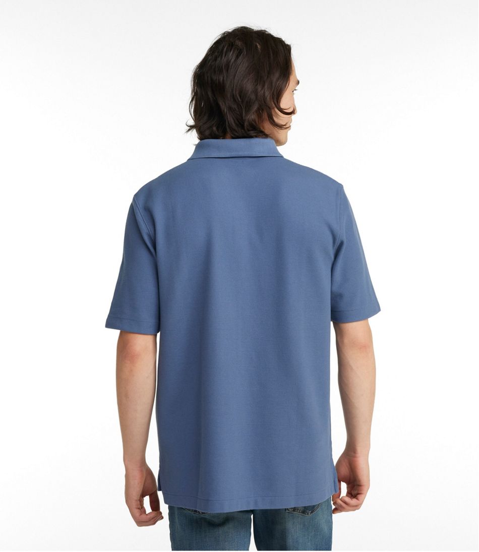 L.L.Bean Men's Premium Double L® Polo, Hemmed Short-Sleeve with Pocket CLOTHING|SALE