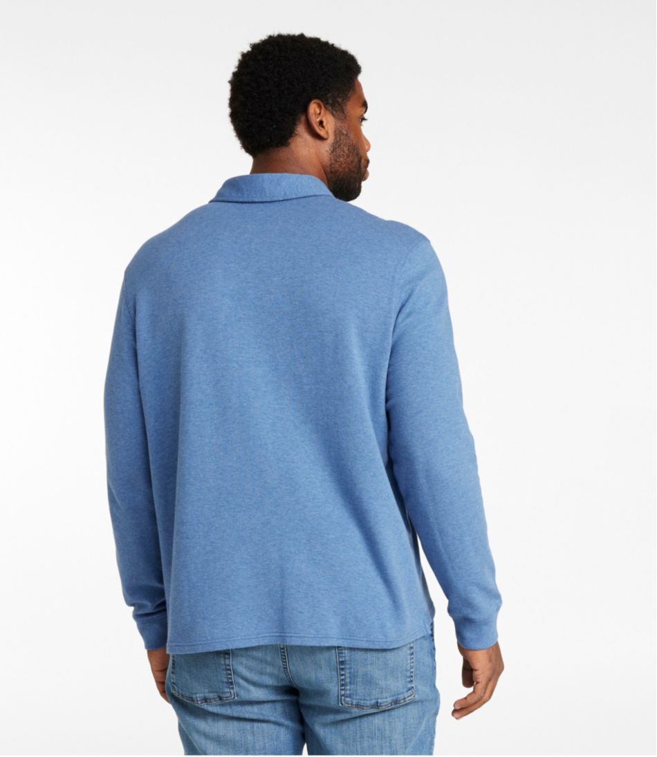 L.L.Bean Men's Washed Cotton Double-Knit Polo, Long-Sleeve CLOTHING|SALE