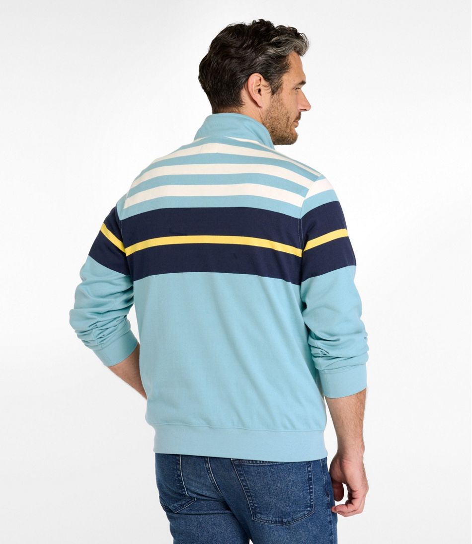 L.L.Bean Men's Bean's Vintage Soft Rugby, Mockneck, Chest Stripe CLOTHING|SALE