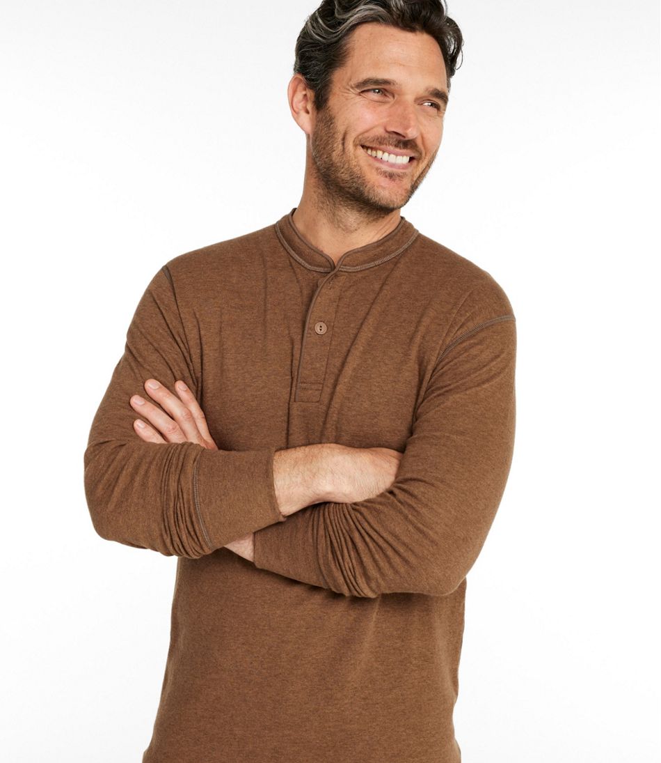 L.L.Bean Men's Two-Layer River Driver's Shirt®, Traditional Fit Henley CLOTHING