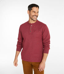 L.L.Bean Men's Katahdin Iron Works® Bonded Waffle Fleece Henley CLOTHING