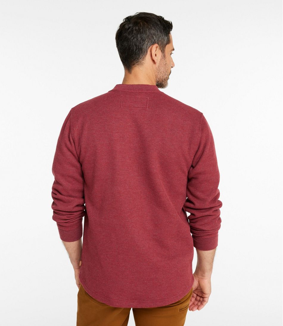 L.L.Bean Men's Katahdin Iron Works® Bonded Waffle Fleece Henley CLOTHING