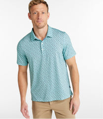 L.L.Bean Men's Comfort Stretch Performance® Party Polo, Slightly Fitted, Short-Sleeve, Print CLOTHING