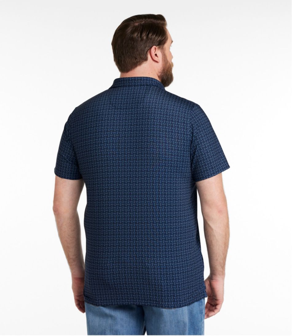 L.L.Bean Men's Comfort Stretch Performance® Party Polo, Slightly Fitted, Short-Sleeve, Print CLOTHING