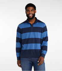L.L.Bean Men's Bean's Vintage Soft Rugby, Mockneck, Stripe CLOTHING|SALE