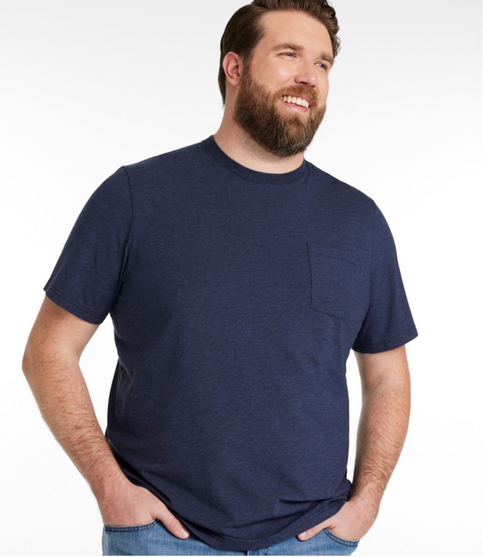 L.L.Bean Men's Comfort Stretch Performance® Pima Pocket Tee, Short-Sleeve CLOTHING|SALE