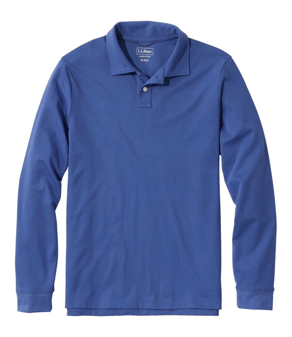 L.L.Bean Men's Comfort Stretch Performance® Polo, Long-Sleeve, Slightly Fitted CLOTHING|SALE