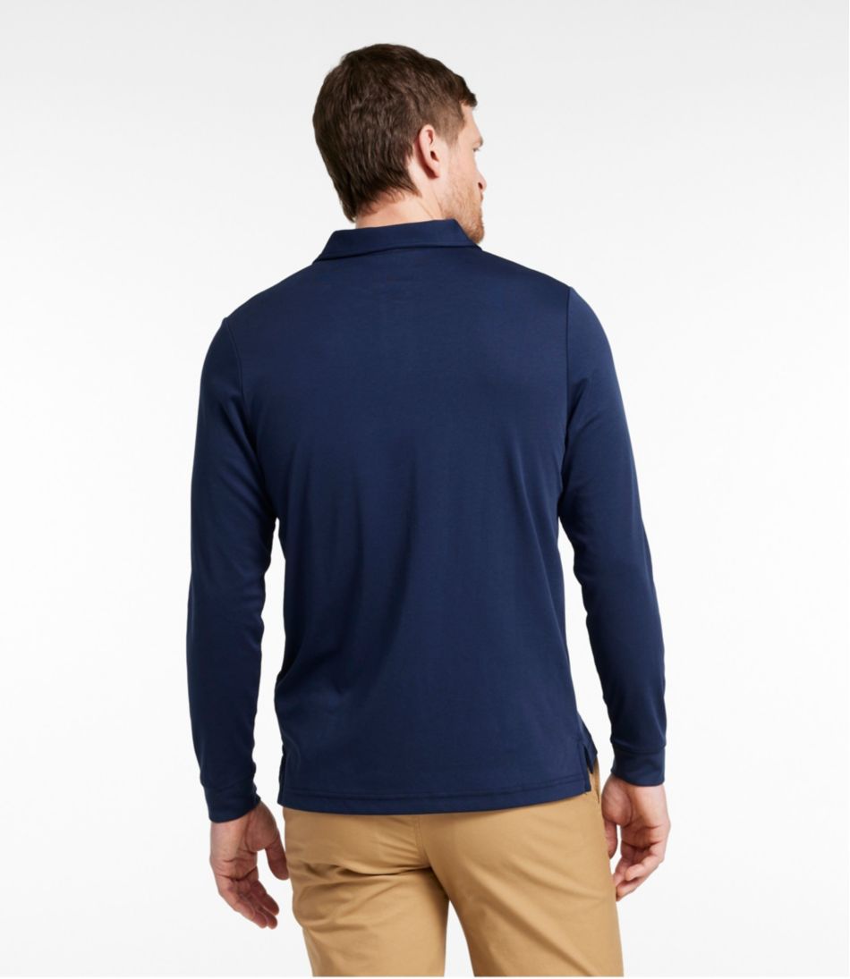 L.L.Bean Men's Comfort Stretch Performance® Polo, Long-Sleeve, Slightly Fitted CLOTHING|SALE