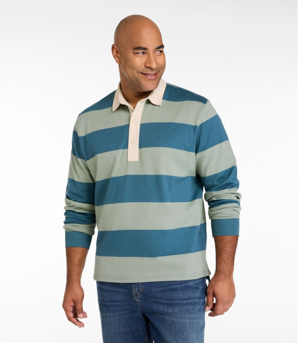 L.L.Bean Men's Bean's Vintage Soft Rugby, Stripe CLOTHING|SALE