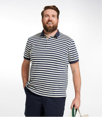 L.L.Bean Men's Casco Bay Rugged Polo, Short-Sleeve, Stripe CLOTHING