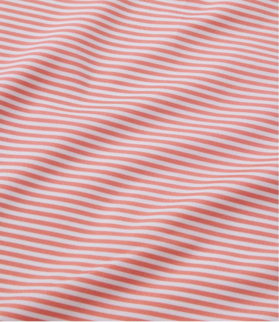 L.L.Bean Men's Comfort Stretch Performance® Party Polo, Slightly Fitted, Short-Sleeve, Stripe CLOTHING