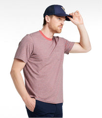 L.L.Bean Men's Comfort Stretch Performance® Pima Pocket Tee, Short-Sleeve, Stripe CLOTHING|SALE