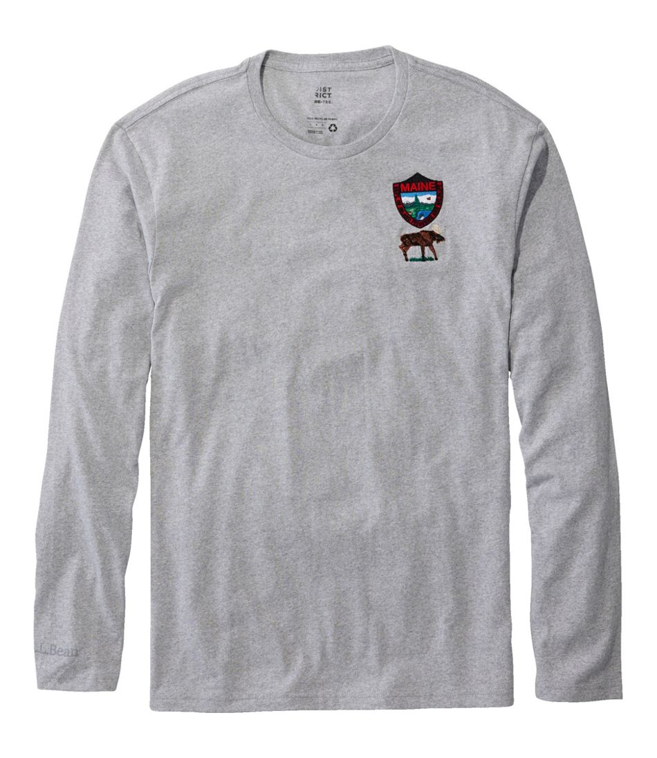 L.L.Bean Men's MIF&W Tee, Long-Sleeve Moose CLOTHING|OUTDOOR EQUIPMENT