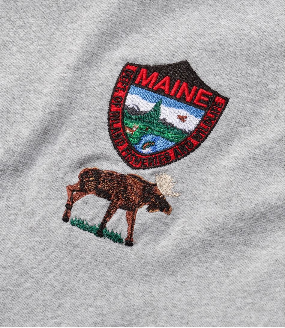 L.L.Bean Men's MIF&W Tee, Long-Sleeve Moose CLOTHING|OUTDOOR EQUIPMENT