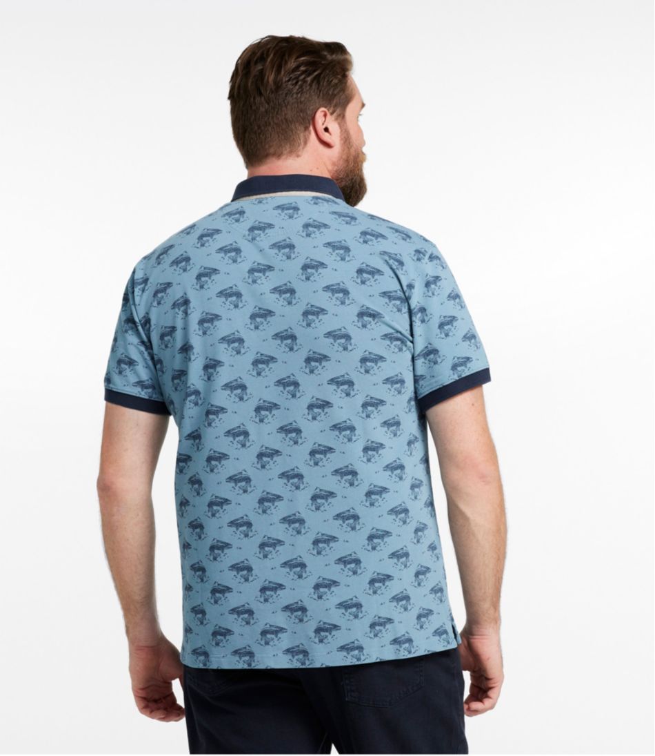 L.L.Bean Men's Casco Bay Rugged Polo, Short-Sleeve, Print CLOTHING|SALE