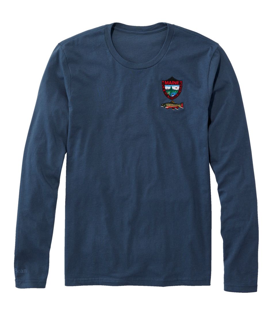 L.L.Bean Men's MIF&W Tee, Long-Sleeve Brook Trout CLOTHING|OUTDOOR EQUIPMENT