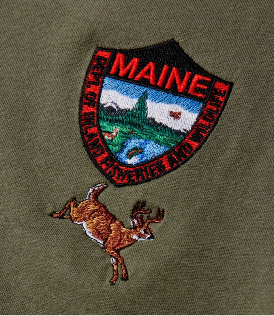 L.L.Bean Men's MIF&W Tee, Long-Sleeve White-Tailed Deer CLOTHING|OUTDOOR EQUIPMENT