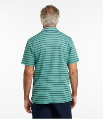 L.L.Bean Men's Comfort Stretch Performance® Polo, Short-Sleeve, Slightly Fitted, Stripe CLOTHING