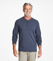 L.L.Bean Men's Comfort Stretch Pima Tee Shirt, Long-Sleeve Henley CLOTHING|SALE