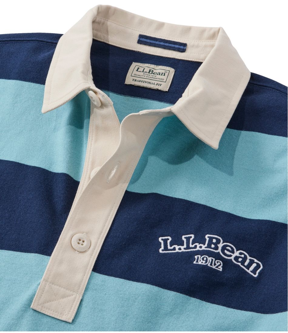 L.L.Bean Men's Bean's Vintage Soft Rugby, Stripe Embroidered CLOTHING