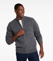 L.L.Bean Men's Classic Ragg Wool Sweater, Full-Zip Flannel-Lined CLOTHING