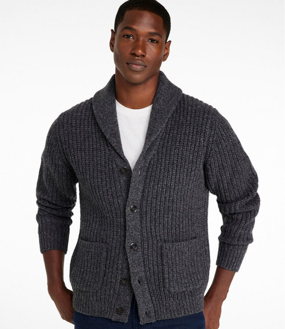 L.L.Bean Men's Classic Ragg Wool Sweater, Cardigan CLOTHING