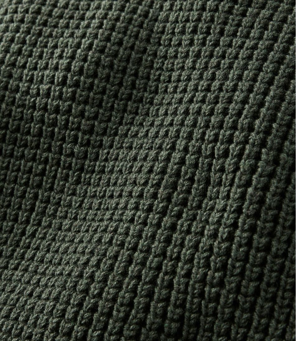 L.L.Bean Men's Organic Cotton Waffle Sweater, Henley CLOTHING