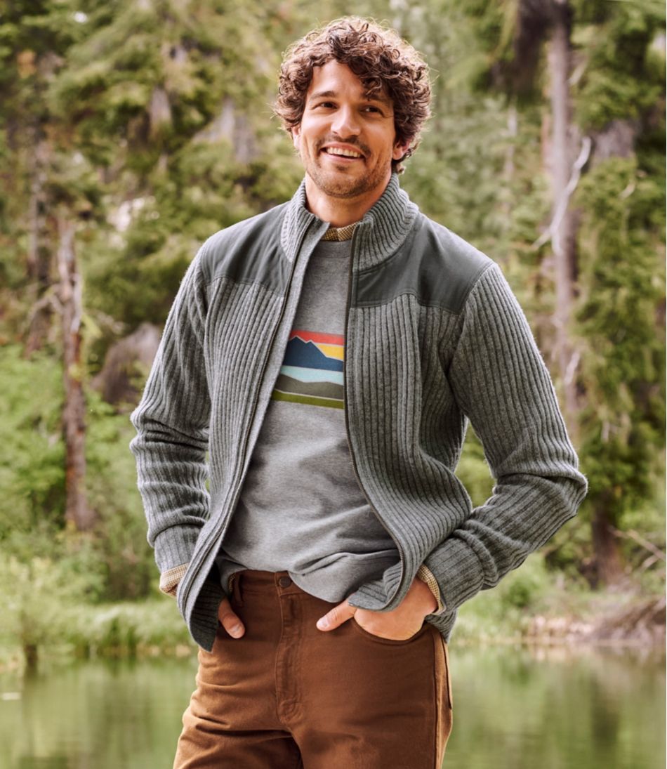 L.L.Bean Men's Commando Sweater, Full-Zip CLOTHING|OUTDOOR EQUIPMENT