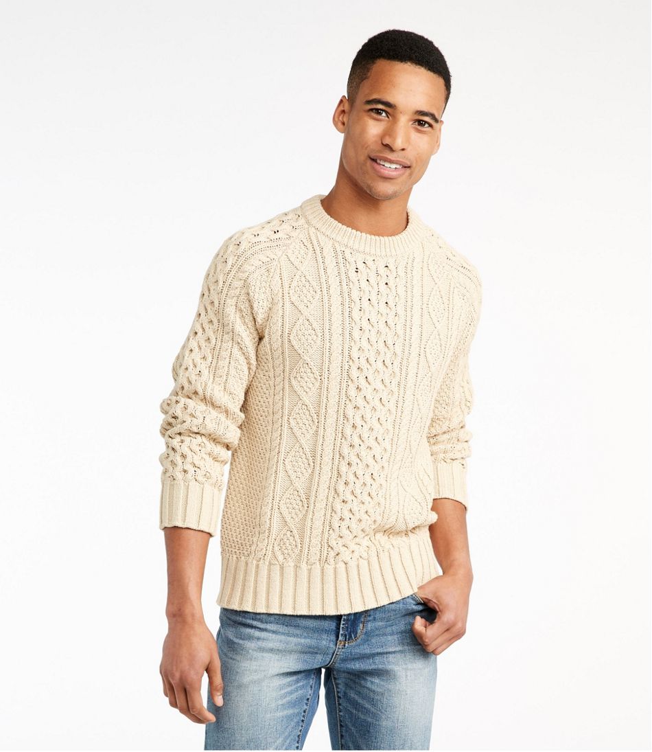 L.L.Bean Men's Signature Cotton Fisherman Sweater CLOTHING|SALE