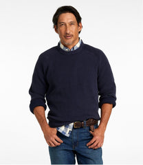 L.L.Bean Men's Sunwashed Textured Cotton Sweater, Crewneck CLOTHING|SALE