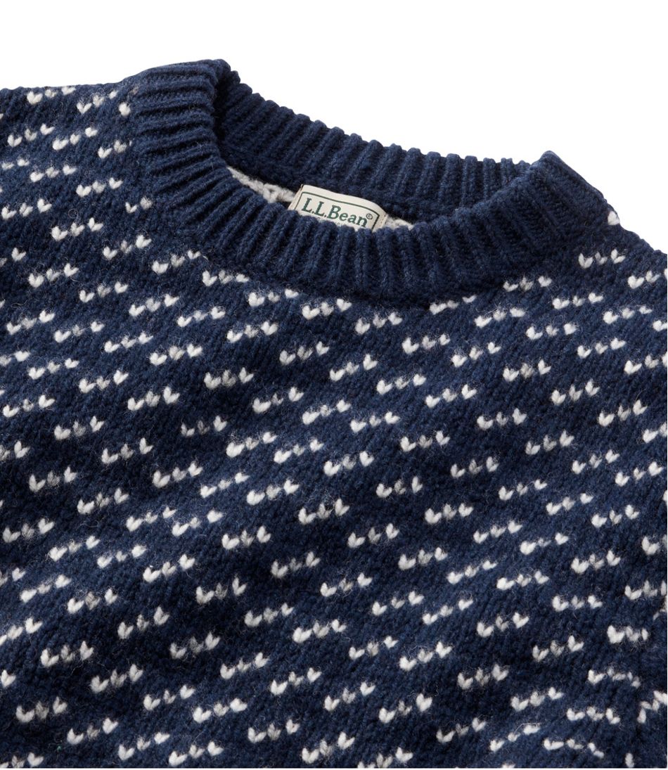 L.L.Bean Men's Bean's Classic Ragg Wool Sweater, Crewneck, Bird's-Eye CLOTHING