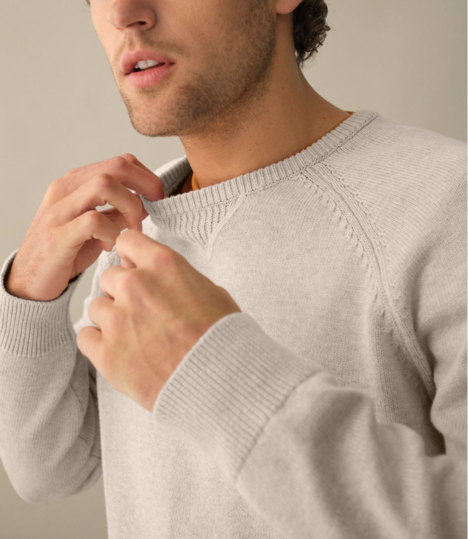 L.L.Bean Men's Wicked Soft Cotton/Cashmere Sweater, Crewneck CLOTHING|SALE