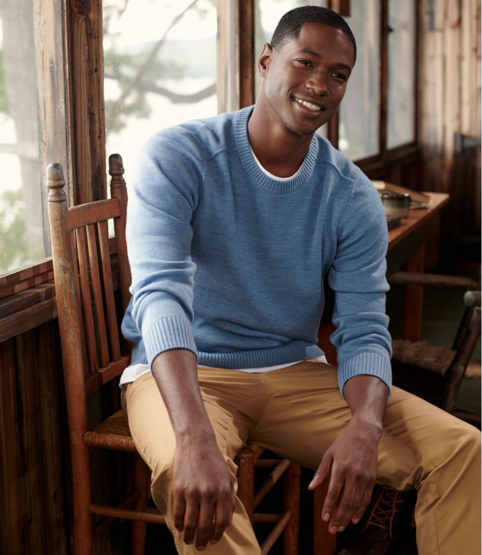 L.L.Bean Men's Essential Merino Sweater, Crewneck CLOTHING|SALE