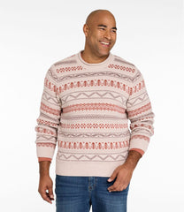 L.L.Bean Men's Organic Cotton Waffle Sweater, Crewneck, Fair Isle CLOTHING