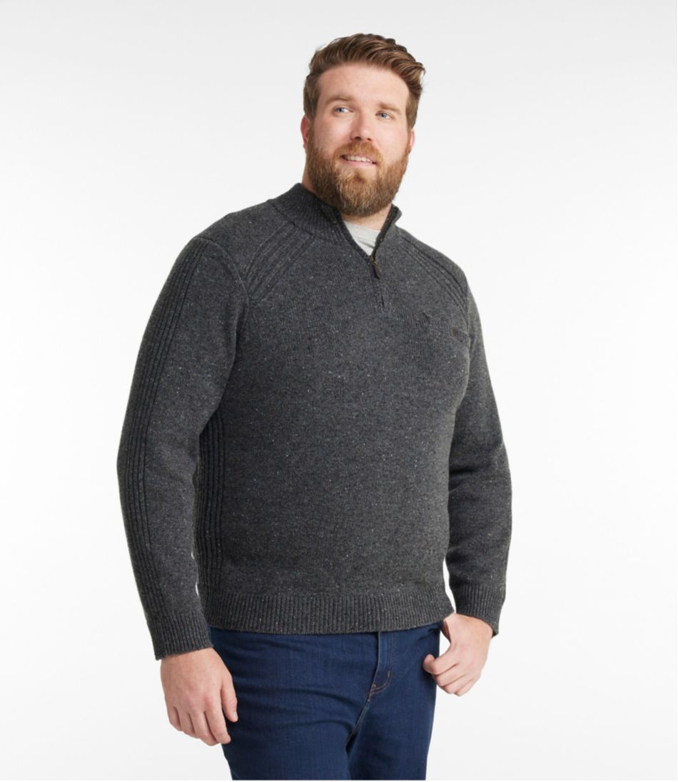 L.L.Bean Men's Rangeley Merino Sweater, Quarter-Zip CLOTHING|SALE