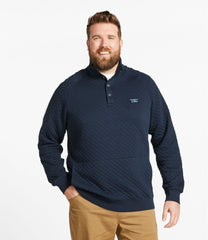 L.L.Bean Men's Quilted Sweatshirt, Mockneck CLOTHING