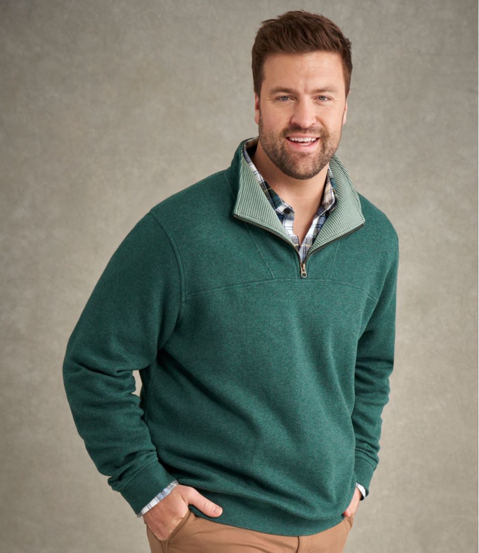 L.L.Bean Men's All Seasons Textured Sweats, Quarter-Zip CLOTHING|SALE