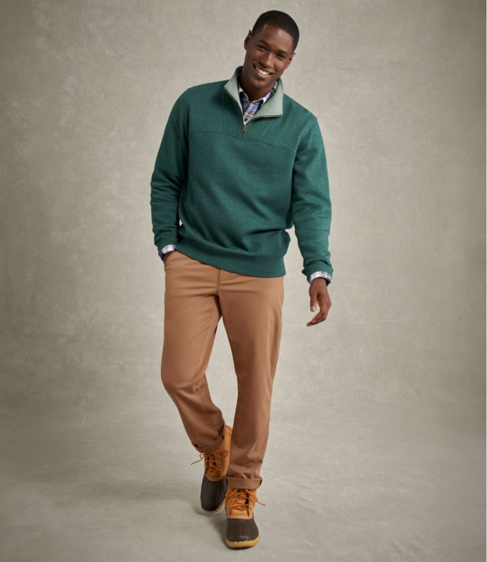 L.L.Bean Men's All Seasons Textured Sweats, Quarter-Zip CLOTHING|SALE
