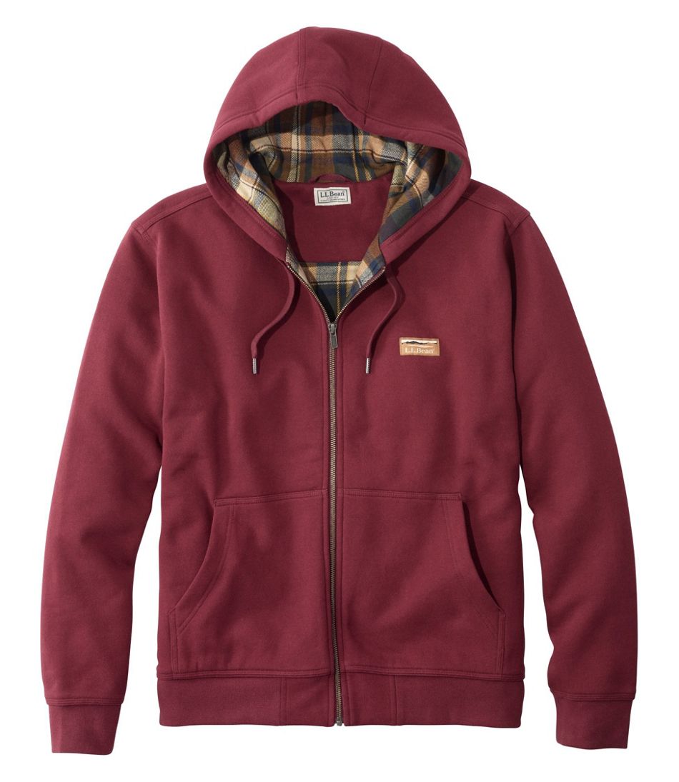 L.L.Bean Men's Katahdin Iron Works® Hooded Sweatshirt, Flannel-Lined CLOTHING
