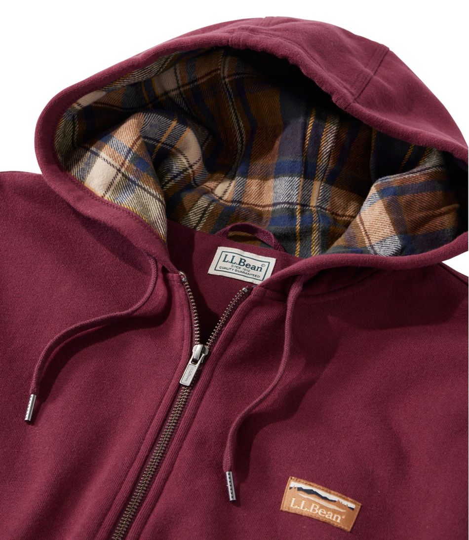 L.L.Bean Men's Katahdin Iron Works® Hooded Sweatshirt, Flannel-Lined CLOTHING