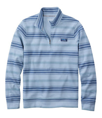 L.L.Bean Men's Comfort Stretch Performance® Piqué, Quarter-Zip Pullover, Stripe CLOTHING|SALE