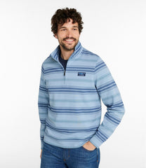 L.L.Bean Men's Comfort Stretch Performance® Piqué, Quarter-Zip Pullover, Stripe CLOTHING|SALE