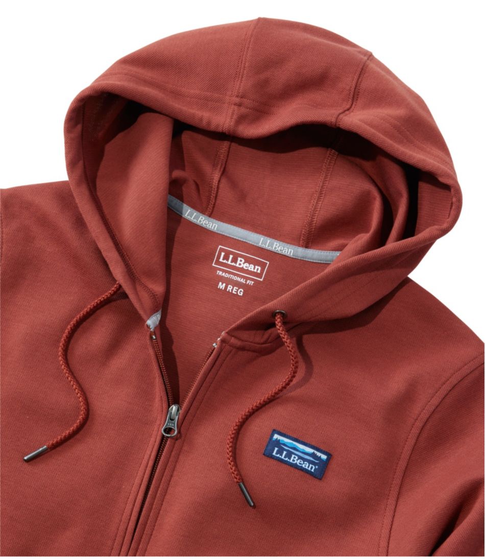 L.L.Bean Men's Comfort Stretch Performance® Piqué, Full-Zip Hoodie CLOTHING