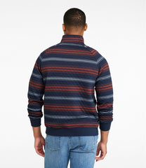 L.L.Bean Men's Quilted Sweatshirt, Mockneck, Stripe CLOTHING|SALE