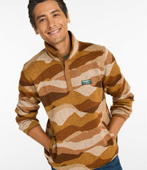 L.L.Bean Men's Sweater Fleece Pullover, Print CLOTHING|SALE
