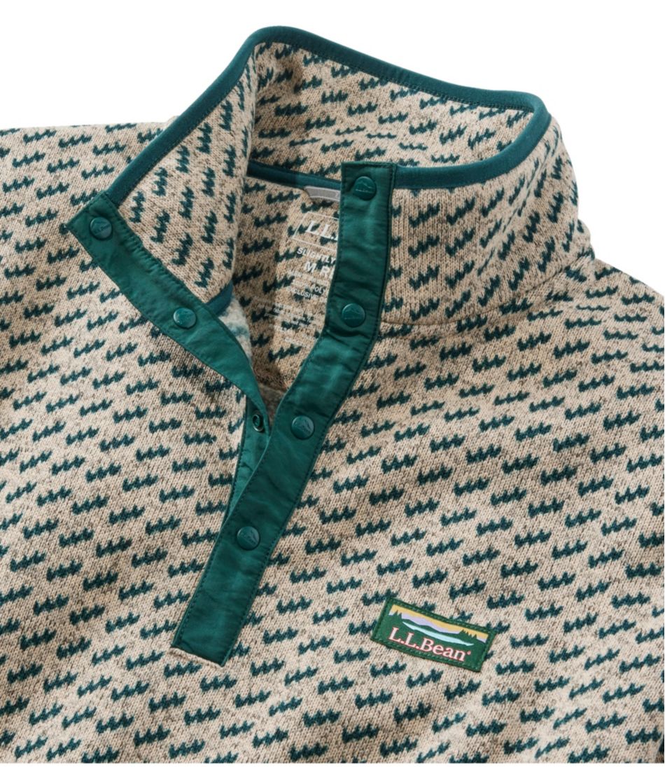 L.L.Bean Men's Sweater Fleece Pullover, Print CLOTHING|SALE