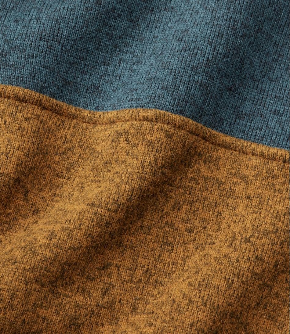 L.L.Bean Men's Sweater Fleece Pullover, Colorblock CLOTHING|SALE
