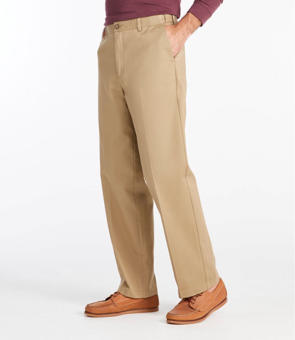 L.L.Bean Men's Wrinkle-Free Double L® Chinos, Natural Fit, Hidden Comfort, Plain Front CLOTHING|SALE