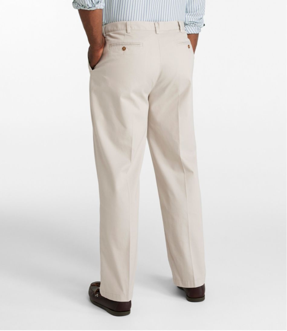 L.L.Bean Men's Wrinkle-Free Double L® Chinos, Natural Fit, Hidden Comfort, Plain Front CLOTHING|SALE